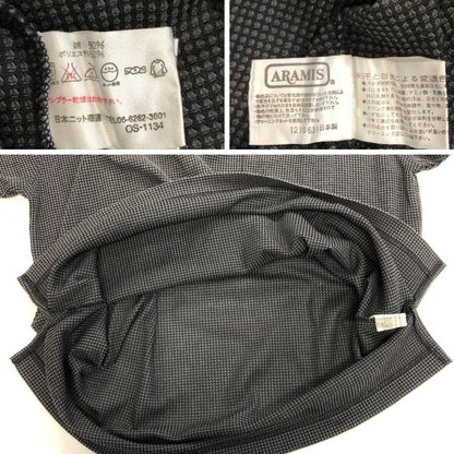 美品◆アラミス ハーフジップ 半袖トップス シアー素材 日本製 メンズ サイズ3L グレー ARAMIS 【AFB2】