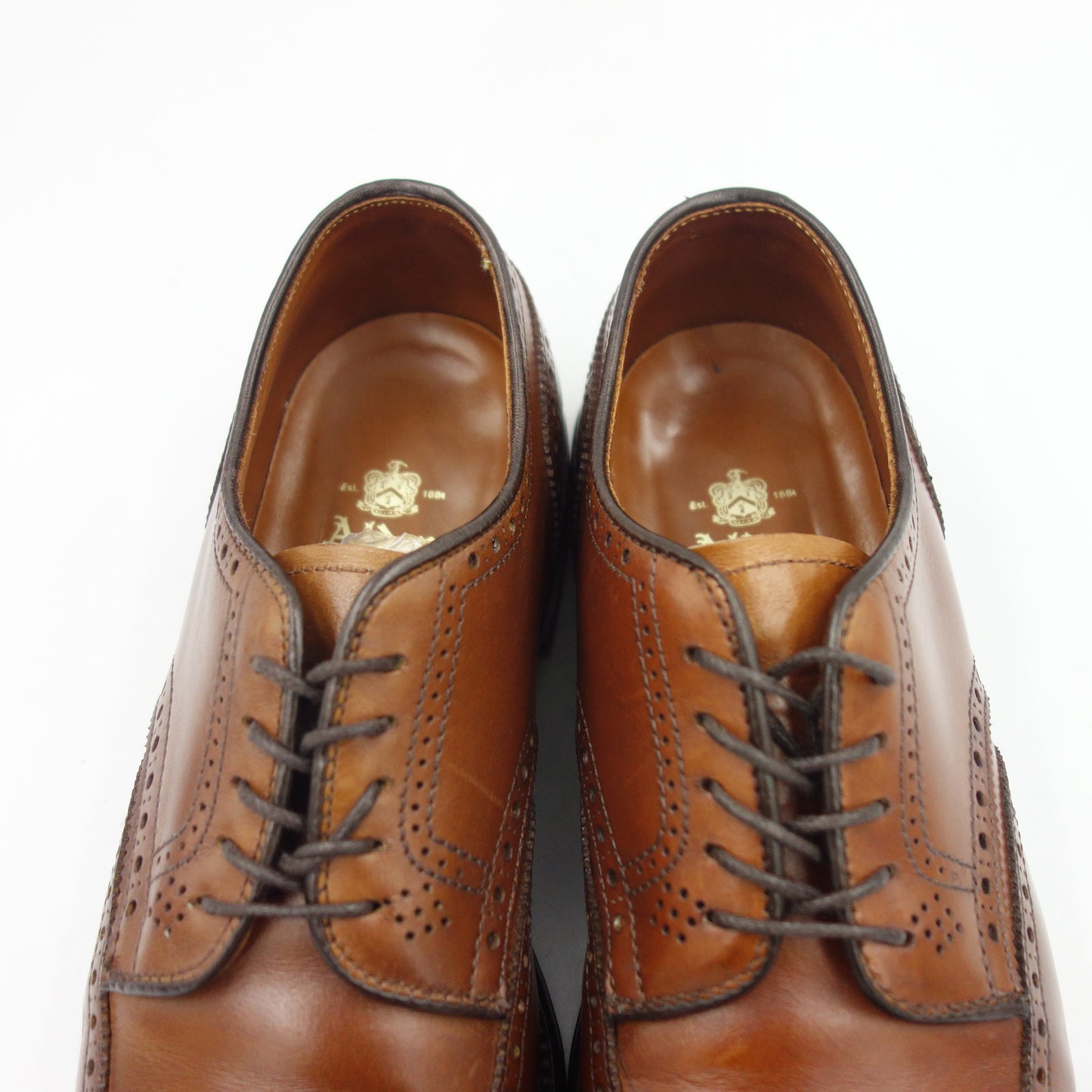 Good condition ◆ Alden leather shoes wing tip 966 calf Aberdeen last brown US7D ALDEN [LA] 