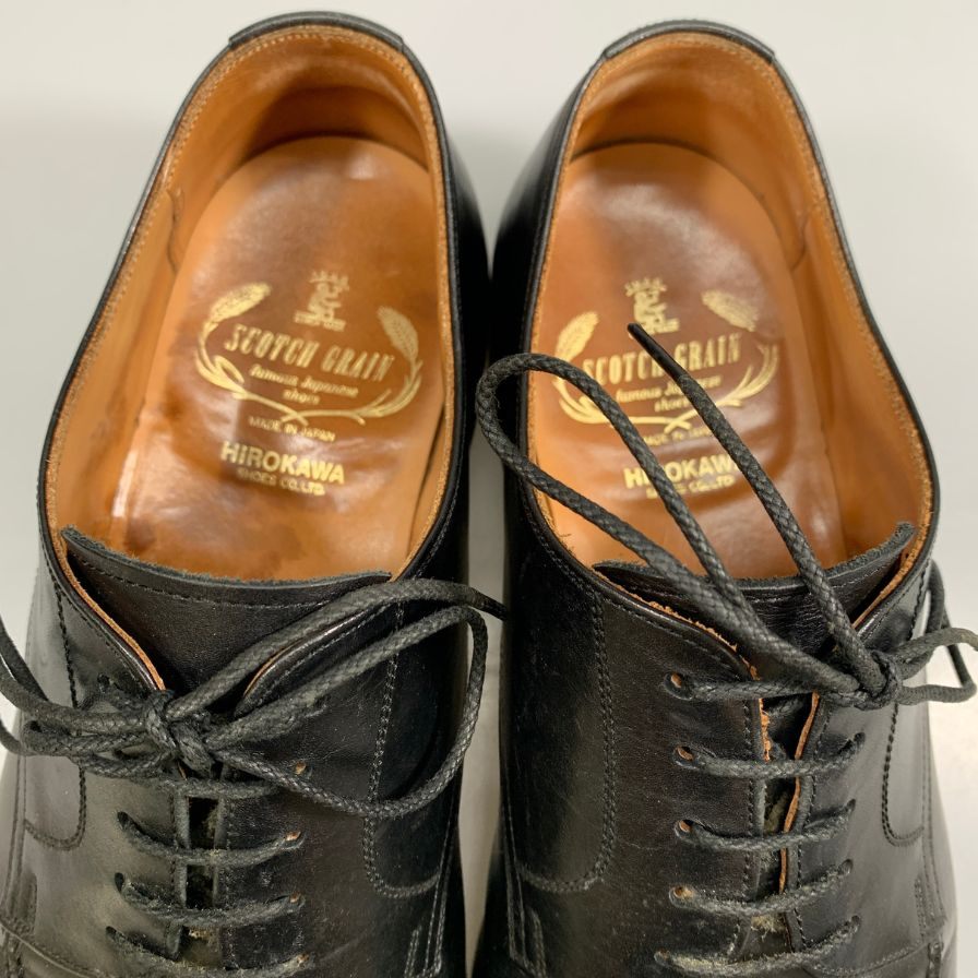 スコッチグレイン レザーシューズ ダービー 7970 カーフ ブラック サイズ25.5cm  SCOTCH GRAIN 約25.5cm【AFC44】