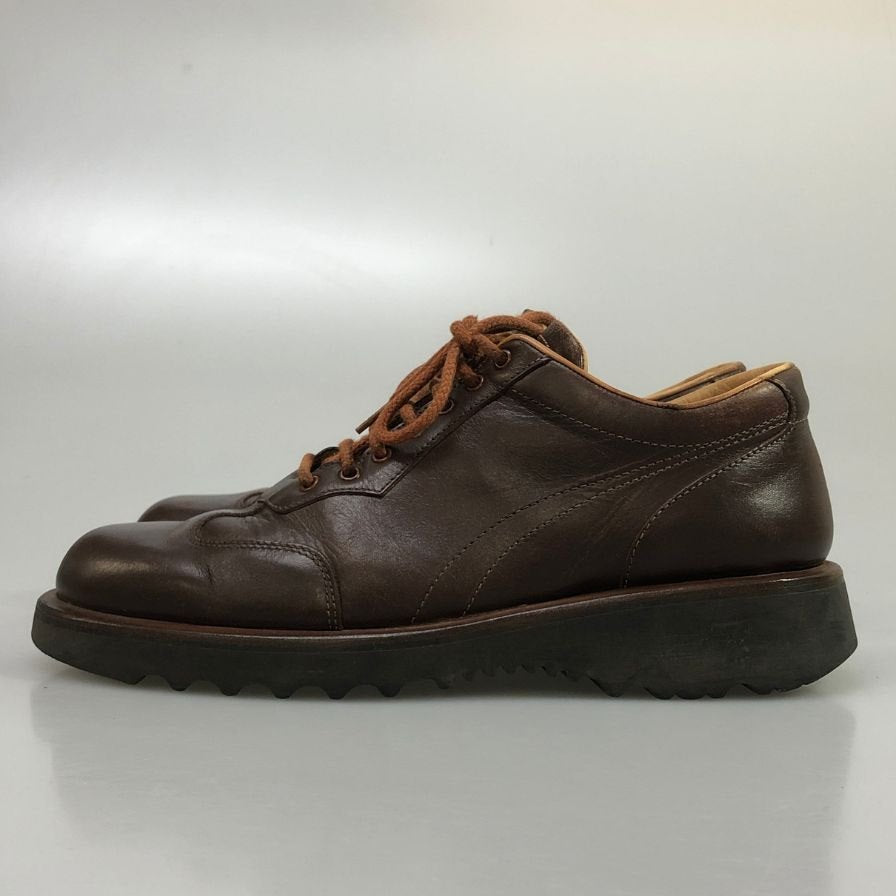 トリッカーズ レザースニーカー ブラウン カーフ サイズUK6 メンズ Tricker’s 約25.0cm【AFC7】
