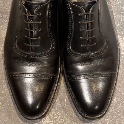 シェットランドフォックス レザーシューズ アデレード  カーフ ブラック イズ7.5 メンズ SHETLAND FOX ビジネスシューズ 約25.5cm【LA】【中古】