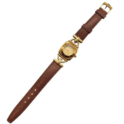 グッチ 腕時計 ホースビット 6300L ゴールド金具 レディース GUCCI【AFI3】