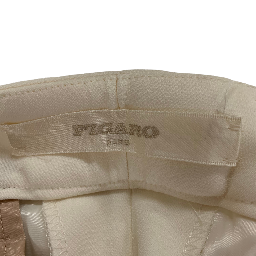 極美品◆フィガロパリ セットアップ ノースリーブ 2015 アイボリー レディース サイズ36 FIGARO Paris 【AFB46】