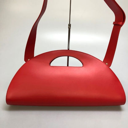 ジョルジオ アルマーニ レザー ショルダーバッグ  レッド GIORGIO ARMANI【AFE12】