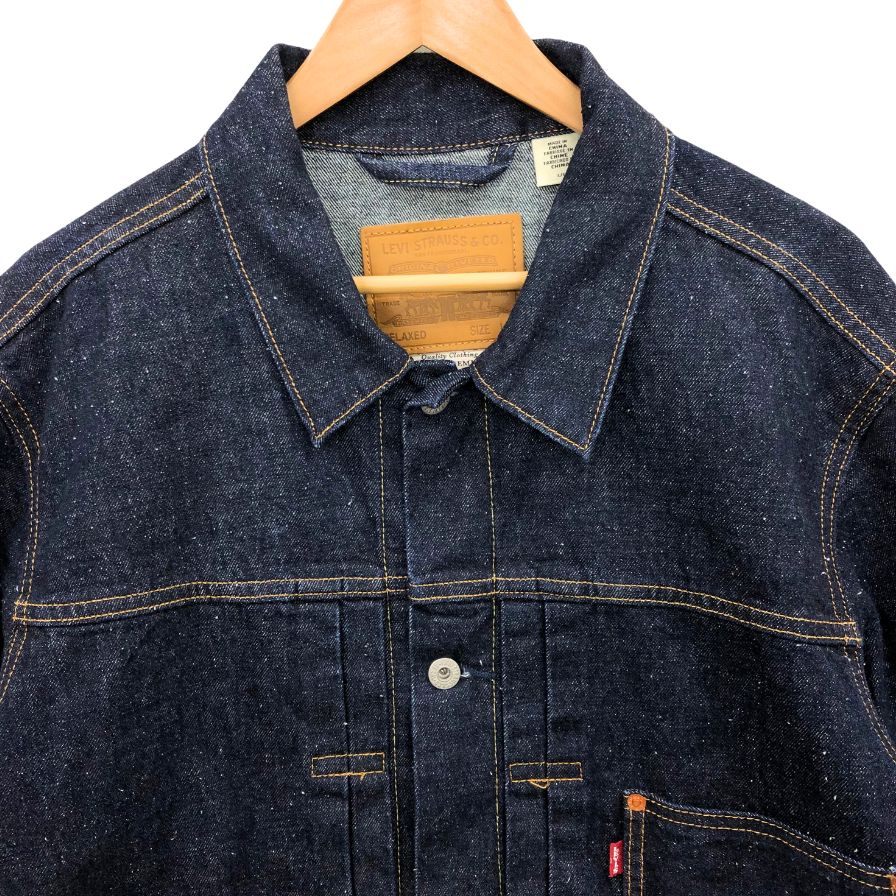 極美品◆リーバイス プレミアム デニムジャケット トラッカージャケット A31740002 ファーストタイプ バックバックル ブルー サイズL メンズ Levi's 【AFB7】