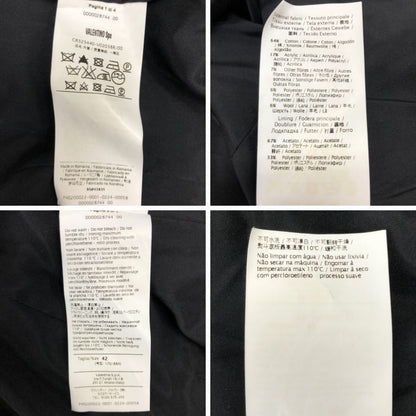 中古◆レッドヴァレンティノ ペプラム ツイード ジャケット ブラック サイズ42 RED VALENTINO 【AFB36】