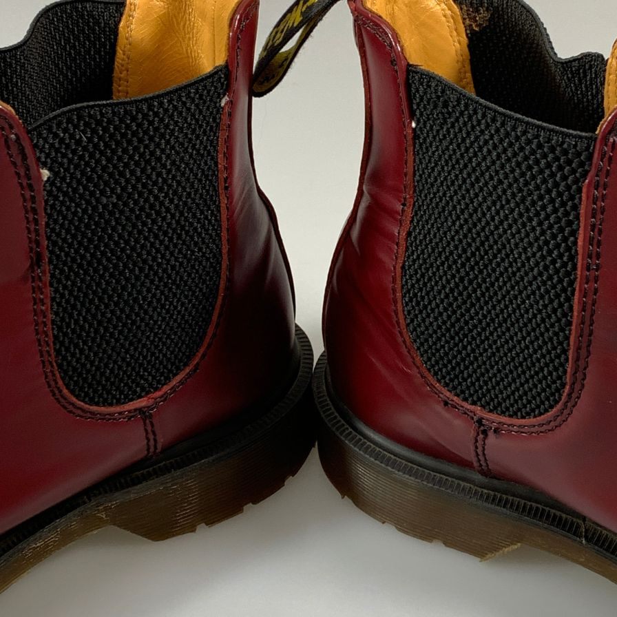 ドクターマーチン チェルシーブーツ 2976 サイドゴア レザー チェリーレッド メンズ サイズUK7 Dr.Martens 約26.0cm【AFC40】