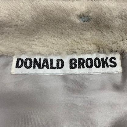ドナルドブルックス 毛皮コート ミンク想定 ネーム刺繍入り サイズ表記なし DONALD BROOKS【AFA18】