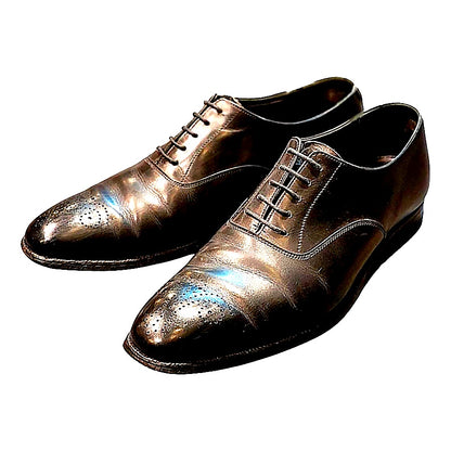 クロケット&ジョーンズ レザーシューズ コンウェイ オックスフォード ブラック メンズ サイズUK7.5D CROCKETT&JONES ビジネスシューズ 約26.5cm【LA】【中古】