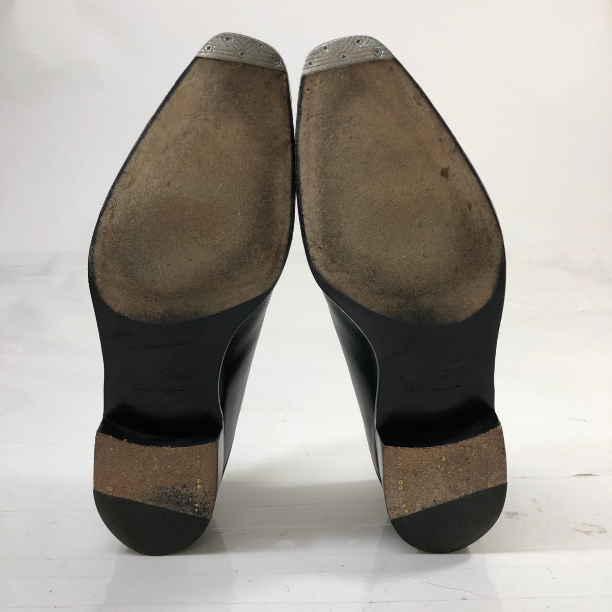 ジョンロブ レザーシューズ チャペル カーフ ダブルモンク 8000ラスト サイズ6.5E メンズ ブラック JOHN LOBB CHAPEL ビジネスシューズ 約25.0cm【LA】【中古】