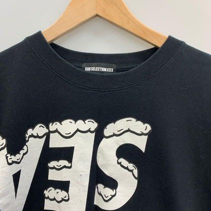 美品◆ゴッドセレクション×ウィンダンシー Tシャツ ブラック ロゴ メンズ サイズXL GOD SELECTION XXX×WIND AND SEA 【AFB7】