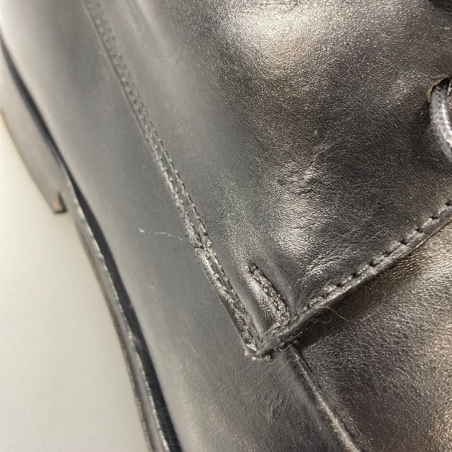 バーニーズニューヨーク ブーツ Uチップ ブラック メンズ サイズ40 BARNEYS NEW YORK 約25.0cm【AFC47】