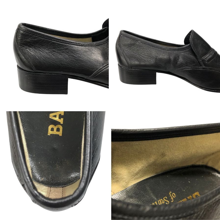 バリー レザーシューズ ローファー 530966 ブラック メンズ サイズUK6 BALLY 約24.5cm【AFC45】