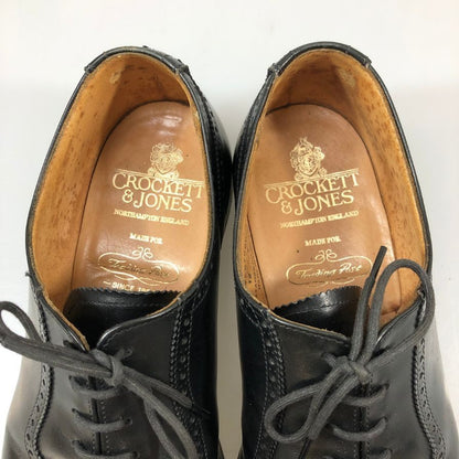 クロケット&ジョーンズ レザーシューズ ウェストボーン クォーターブローグ メンズ サイズ7E ブラック CROCKETT&JONES WESTBOURNE 約25.5cm【AFC6】