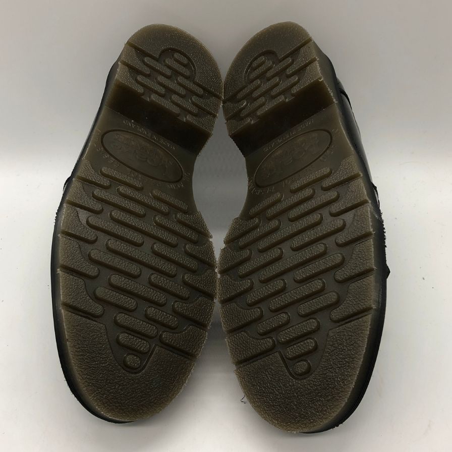 ローク ビットローファー ガラスレザー キルト メンズ ブラック サイズUK6E LOAKE 約24.5cm【AFD15】