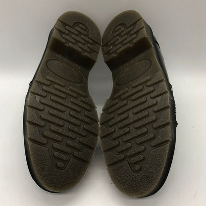 ローク ビットローファー ガラスレザー キルト メンズ ブラック サイズUK6E LOAKE 約24.5cm【AFD15】