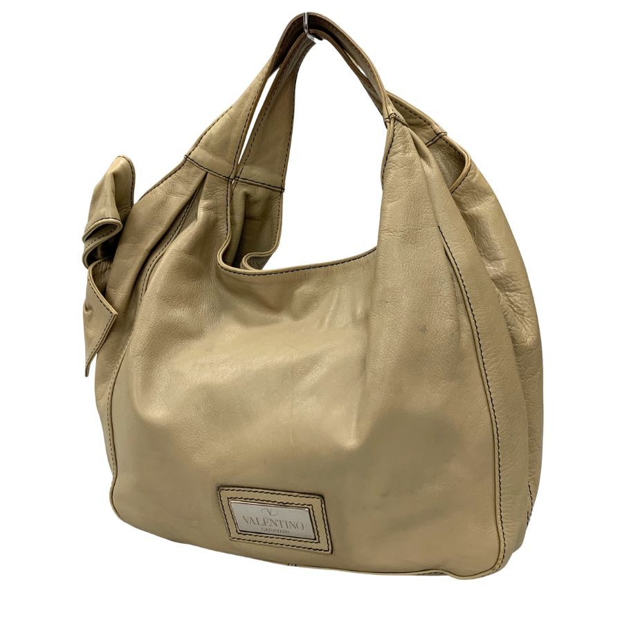 ヴァレンティノ ガラヴァーニ ショルダーバッグ リボン マグネット  レザー レディース ベージュ系 VALENTINO GARAVANI【AFE3】