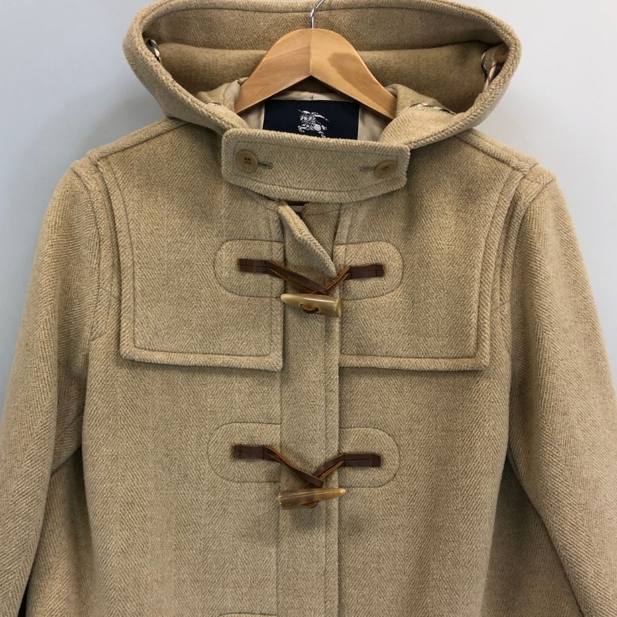 美品◆バーバリー ダッフルコート ウール レディース ベージュ サイズ7 BURBERRY 【AFA4】