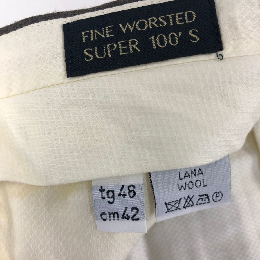 エルメネジルド ゼニア パンツ ウール SUPER100’S ダークブラウン サイズ48 Ermenegildo Zegna 【AFB19】