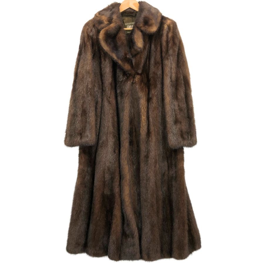 美品◆FUR SALON 高島屋 ファーコート ミンク ロング丈 ブラウン 【AFF22】