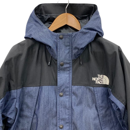 中古◆ザ ノースフェイス マウンテンライトジャケット デニム ゴアテックス NP12032 サイズL ブラック×ネイビー メンズ THE NORTH FACE 【AFA24】