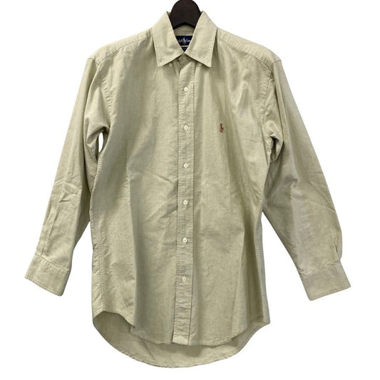 美品◆ラルフローレン ボタンダウンシャツ 90年代 yarmouth カーキ メンズ サイズ15-32 Ralph Lauren 【AFB5】