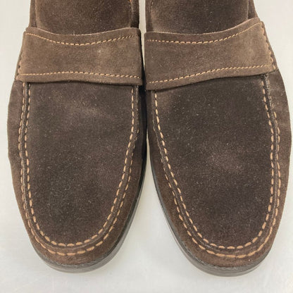サントーニ コインローファー 2038 T61 スエード ブラウン サイズUK6.5 メンズ Santoni 約25.5cm【AFD14】