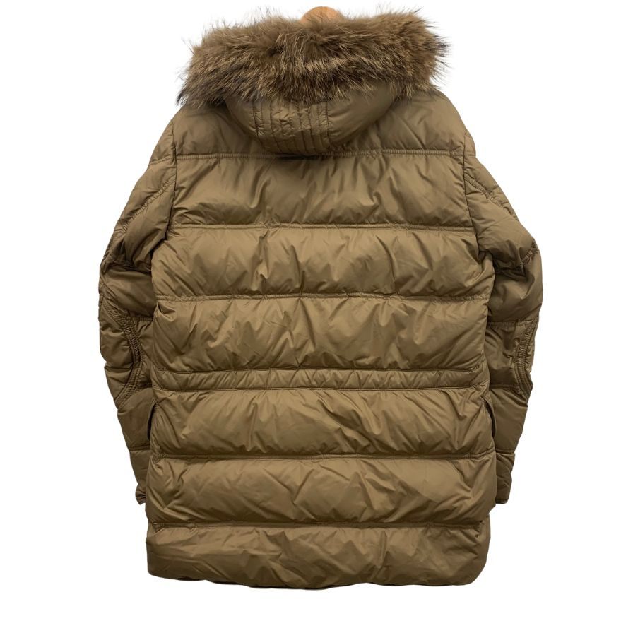 美品◆モンクレール ダウンジャケット アフトン ファー付き メンズ サイズ3 ブラウン MONCLER AFFTON 【AFA11】