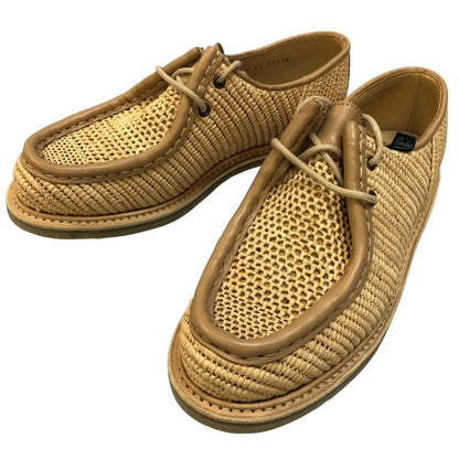 パラブーツ レザーシューズ ミカエル チロリアン ラフィア ベージュ サイズ5.5 メンズ PARABOOT MICHAEL  約24.5cm【LA】【中古】