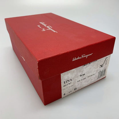 サルヴァトーレ フェラガモ パンプス ヒール ヴァラリボン エナメル レディース サイズ6.5 イエロー系 Salvatore Ferragamo 約25.0cm【AFD3】