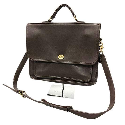 コーチ ブリーフケース  オールドコーチ 2WAY レザー ブラウン COACH【AFE10】