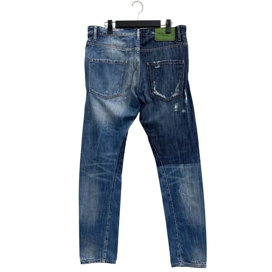 ディースクエアード デニムパンツ USED加工 ジーパン インディゴブルー サイズ 48 DSQUARED 2 【AFB27】