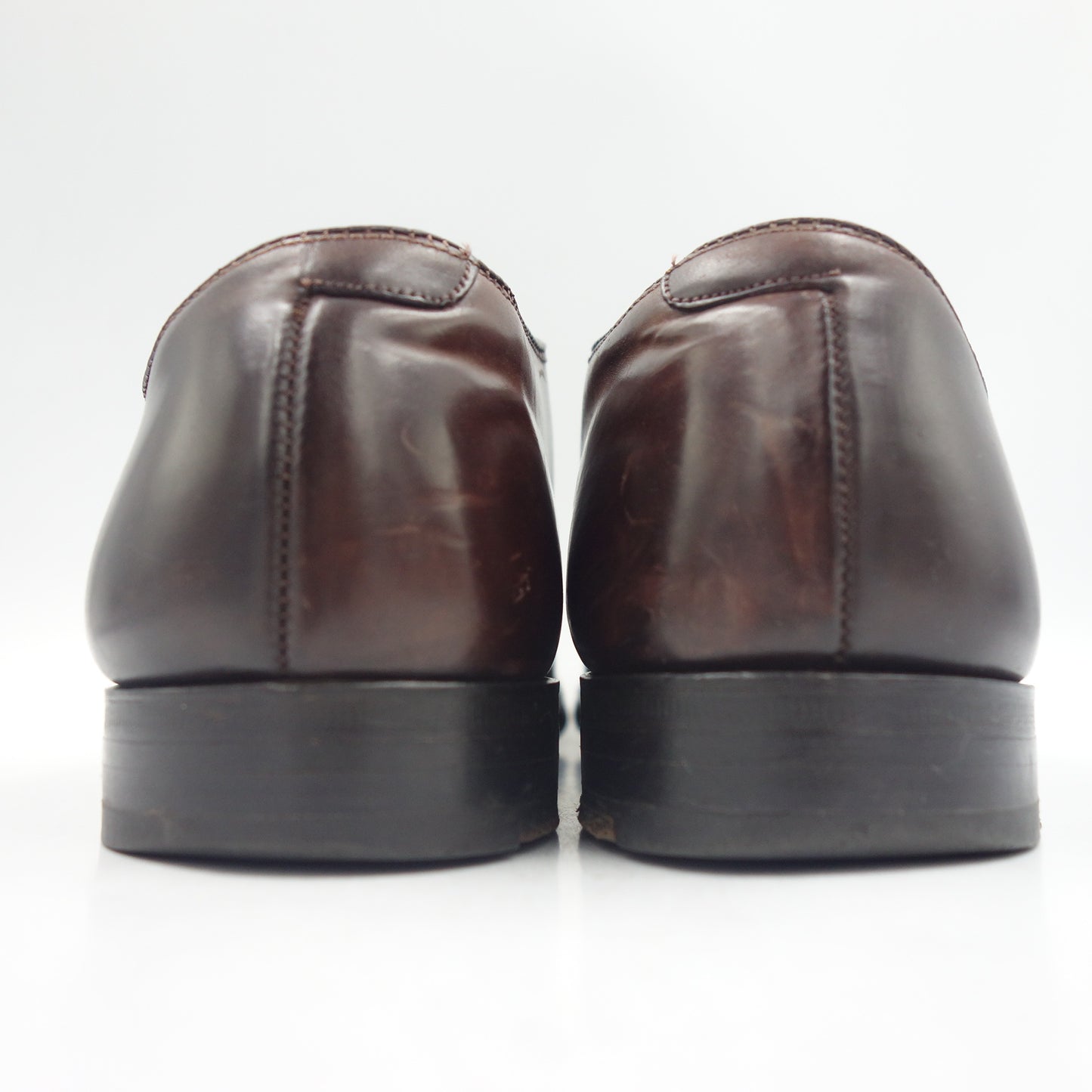 二手 ◆Alden UNITED ARROWS 定制皮鞋 5432 Cordovan V Chip 男士酒红色 US8.5D Alden UNITED ARROWS [LA] 