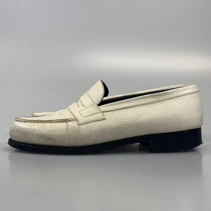 ジェイエムウエストン シグネチャー ローファー 180 グレインレザー ホワイト サイズ7E メンズ J.M.WESTON 約26.5cm【AFC7】