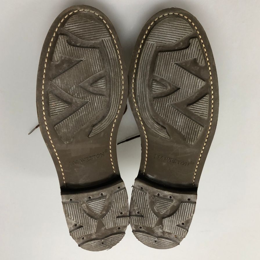 ジェイエムウエストン レザーシューズ ゴルフ 641 Uチップ スエード タン ブラウン サイズUK5 J.M. WESTON ビジネスシューズ 約23.5cm【LA】【中古】