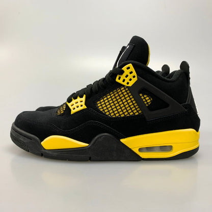 ナイキ エアジョーダン4 レトロ サンダー メンズ ブラック×イエロー サイズ26.5㎝ DH6927-017 NIKE AIR JORDAN 4 RETRO THUNDER 約26.5cm【AFD12】