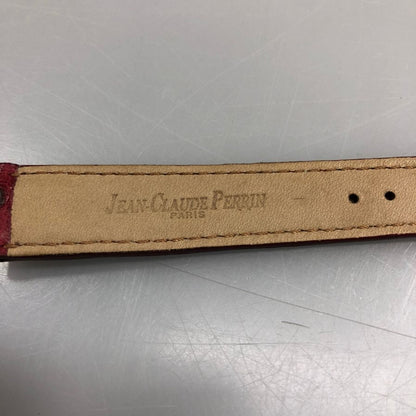 ジャン クロード ペラン 腕時計用レザーベルト オーストリッチ 16mm14mm レッド系 尾錠バネ棒無し JEAN CLAUDE PERRIN【AFI2】