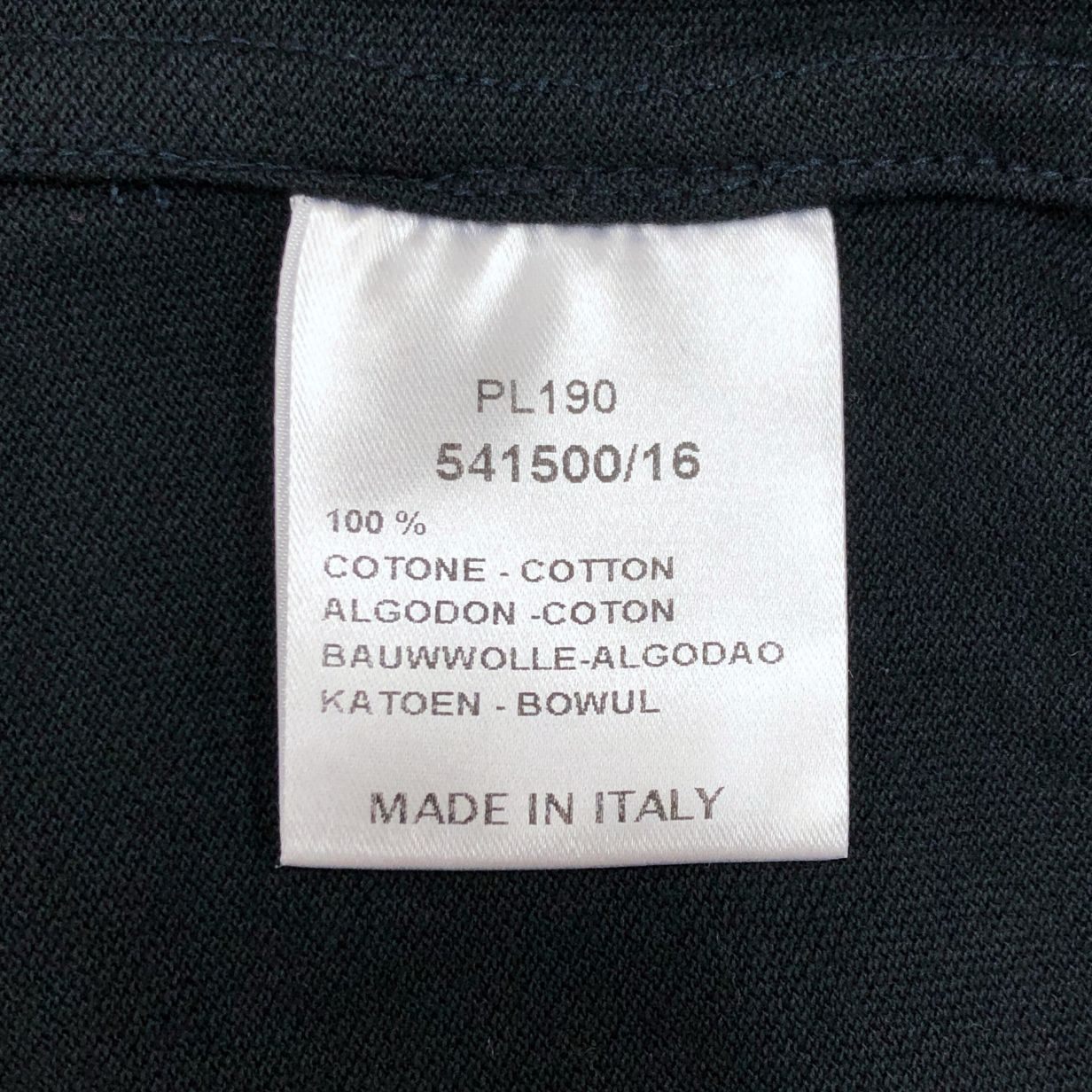 新品同様◆ギ ローバー 長袖 カッタウェイカラー シャツ 鹿の子 PL190 XL ブラック GUY ROVERj 【AFB1】