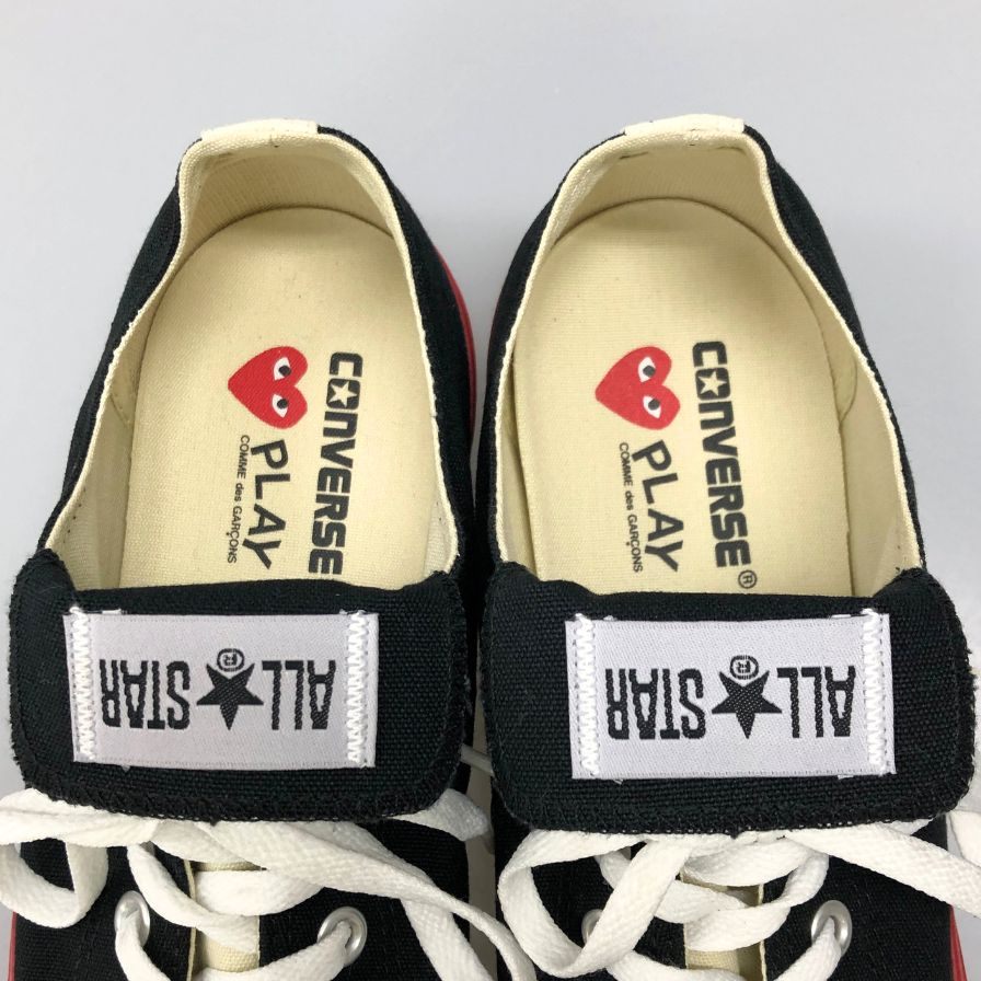 コンバース×プレイ コムデギャルソン ローカットスニーカー ネイビー×レッド メンズ サイズ28 1SD023 CONVERSE×PLAY COMME des GARCONS 約28.0cm【AFC5】