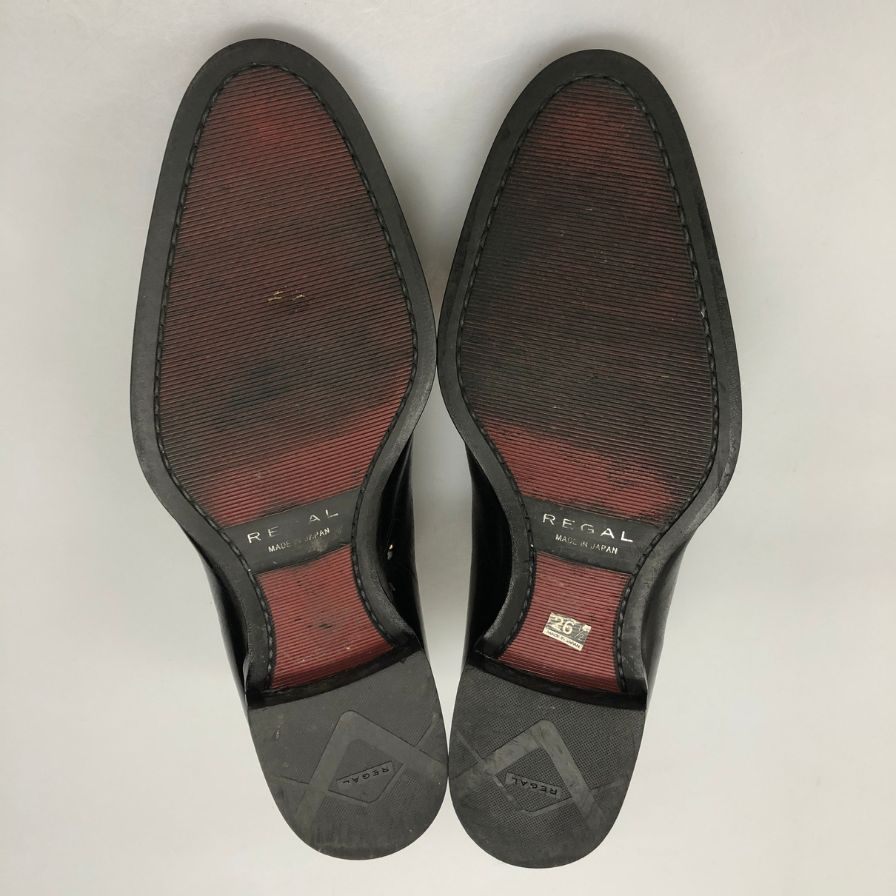 リーガル レザーシューズ 外羽根 K218092 メンズ サイズ26.5 ブラック REGAL 約26.5cm【AFC33】