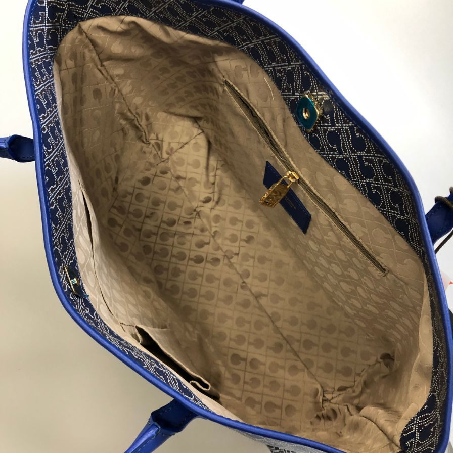 ゲラルディーニ リナシメント 総柄 トートバッグ ブルー GHERARDINI【AFE4】