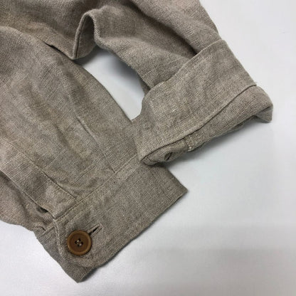 美品◆ブラウネル社製 ヴィンテージ  ジップブルゾン リネン MADE IN ITALY サイズXL ベージュ BROWNELL 【AFB2】
