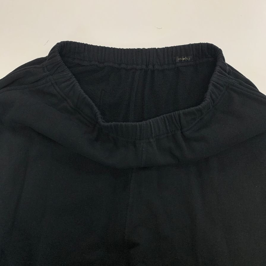 コモリ 26SS LWコットン裏毛 ショーツ ブラック メンズ サイズ2 D01-05020 COMOLI 【AFB7】