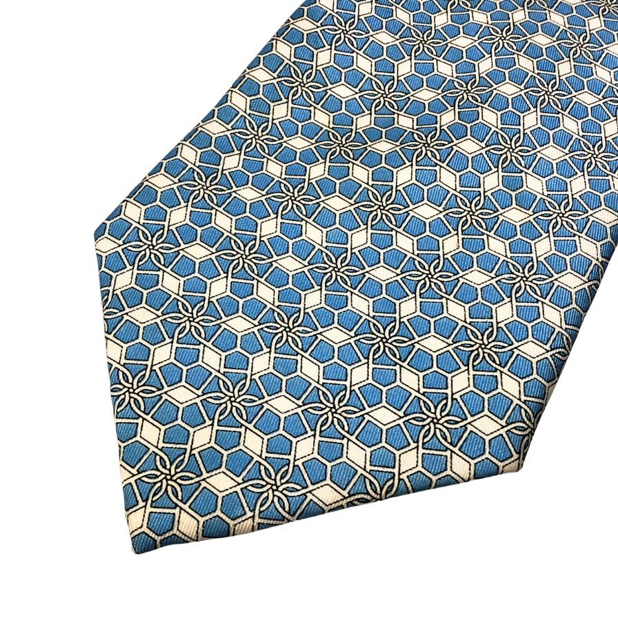 HERMES シルクネクタイ ライトブルー 総柄 楽天市場】【新品】 エルメス HERMES ネクタイ シルクツイルタイ