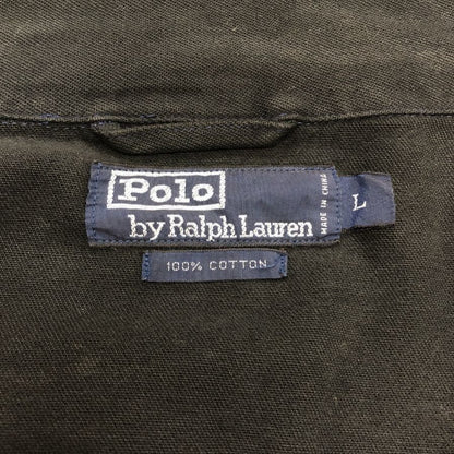 中古◆ポロ ラルフローレン ロングスリーブシャツ ダブルポケット エポーレット ブラック サイズL Polo Ralph Lauren 【AFB14】