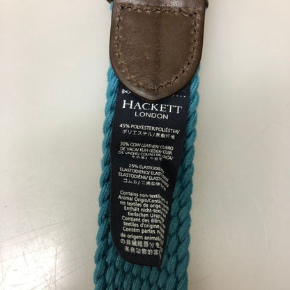 ハケットロンドン メッシュベルト 伸縮 イングランド製 メンズ サイズL ターコイズブルー HACKETT LONDON【AFI15】