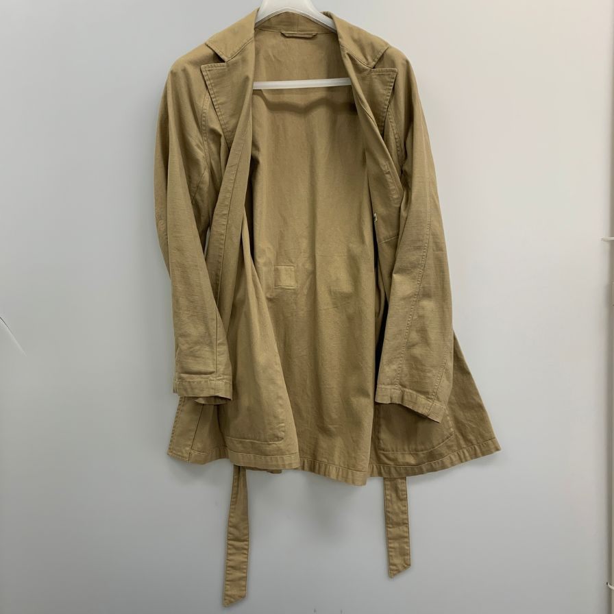 美品◆カモシタ ユナイテッドアローズ ベルテッドコート ベージュ メンズ サイズ48 Camoshita UNITED ARROWS 【AFB22】