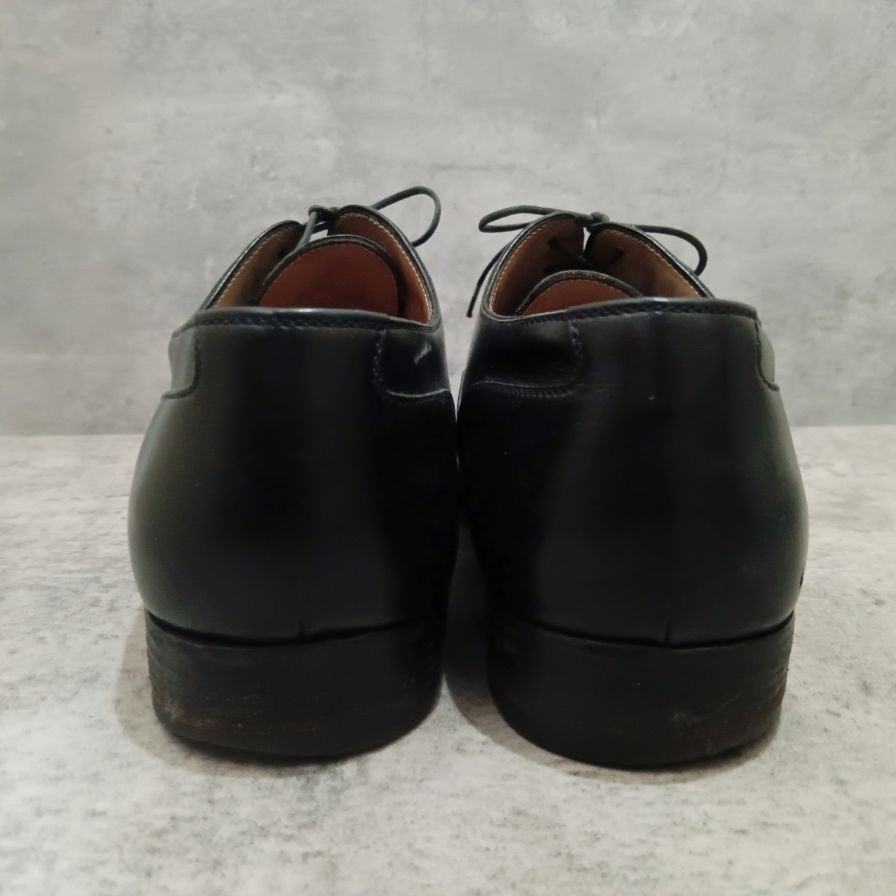 エンツォボナフェ レザーシューズ ウイングチップ カーフ ブラック サイズUK7 Enzo Bonafe ビジネスシューズ 約25.5cm【LA】【中古】
