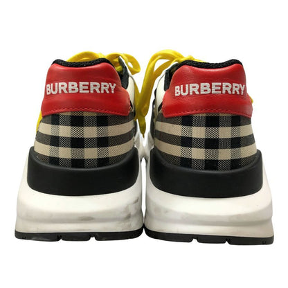 バーバリー スニーカー ヴィンテージチェック ファブリック ラバー スエード サイズ42 マルチカラー メンズ BURBERRY 約26.5cm【AFD15】