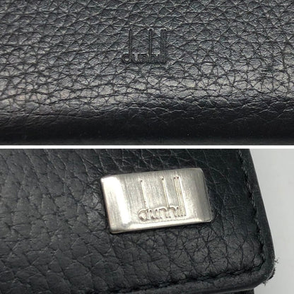 ダンヒル 長財布 二つ折り ブラック レザー シルバー金具 メンズ dunhill【AFI5】